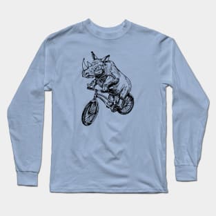 SEEMBO Rhinoceros Cycling Bicycle Cyclist Bicycling Riding Bike Long Sleeve T-Shirt